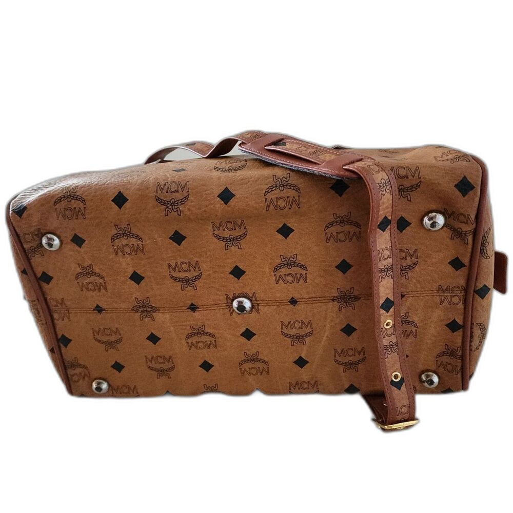 MCM Leather Boston Bag with Crossbody Strap - Picture 6 of 12